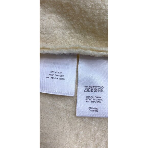 Jones New York Petite Winter White Merino Wool Jacket Sweater Zip Front PL 12P - Picture 11 of 12